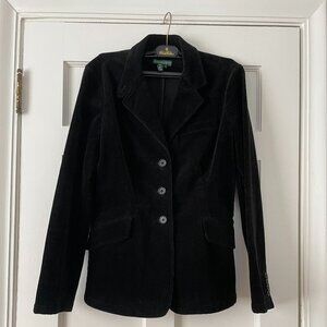 Lauren Jeans Company Ralph Lauren Black Corduroy Blazer Size M EUC